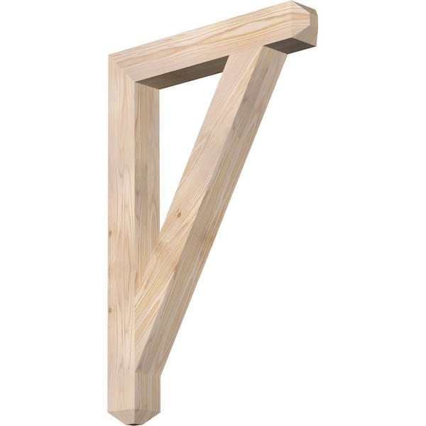 Ekena Millwork 3.5 in. x 36 in. x 24 in. Douglas Fir Traditional Craftsman Smooth Bracket