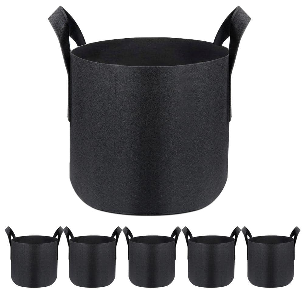 7 Gal. Black Fabric Planting Containers and Pots Planter With Handles (Set of 6) price history on PriceWatchPro