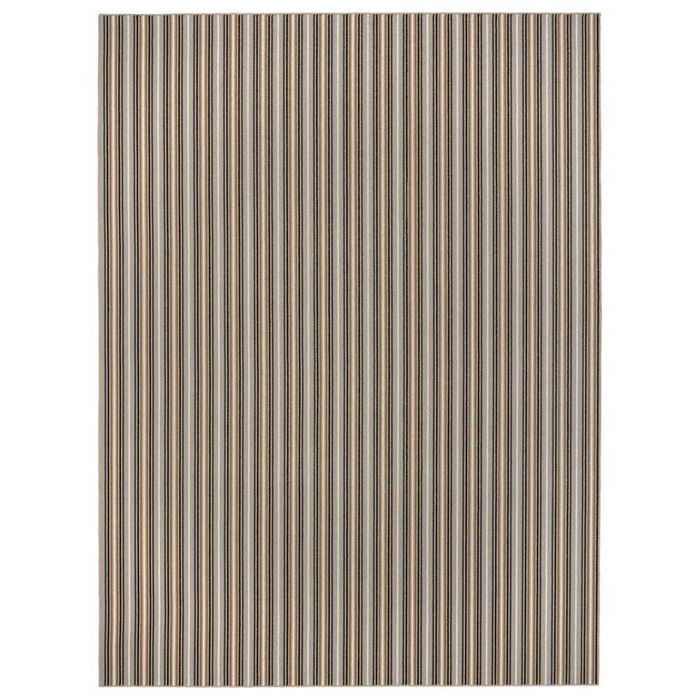 Nantucket Stripe Earth Tone 12' x 15' Synthetic Area Rug