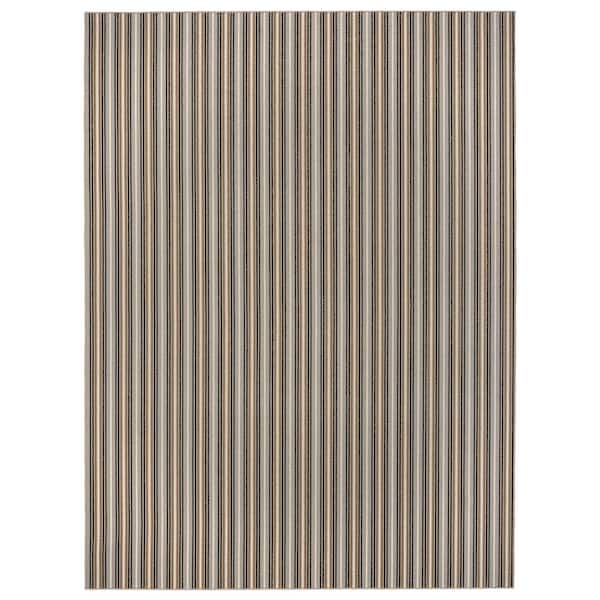 Nantucket Mutlicolor Earth Tone 12 ft. x 15 ft. Stripe Rectangle Area Rug