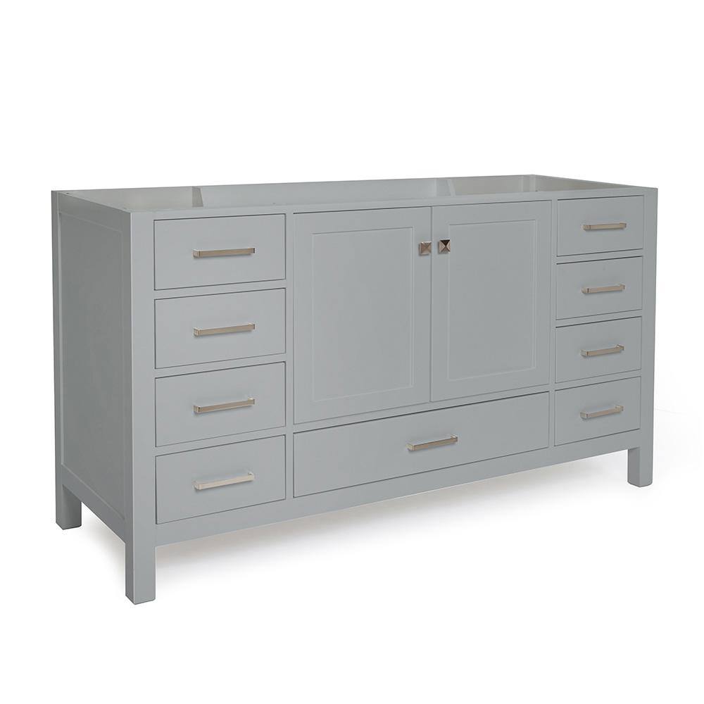 Ariel Grey 60" Solid Wood Single Freestanding Vanity