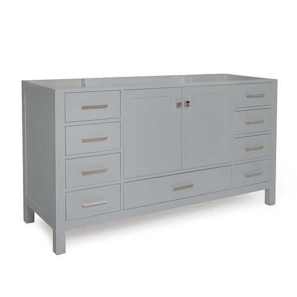 Cambridge 60 in. W x 21.5 in. D x 34.5 in. H Freestanding Bath Vanity Cabinet Only in Grey