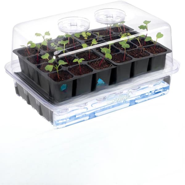 Self Watering Seed Starter Trays with Humidity Domes, Extra Thick Plastic Seed Starter kit (3-Pack)