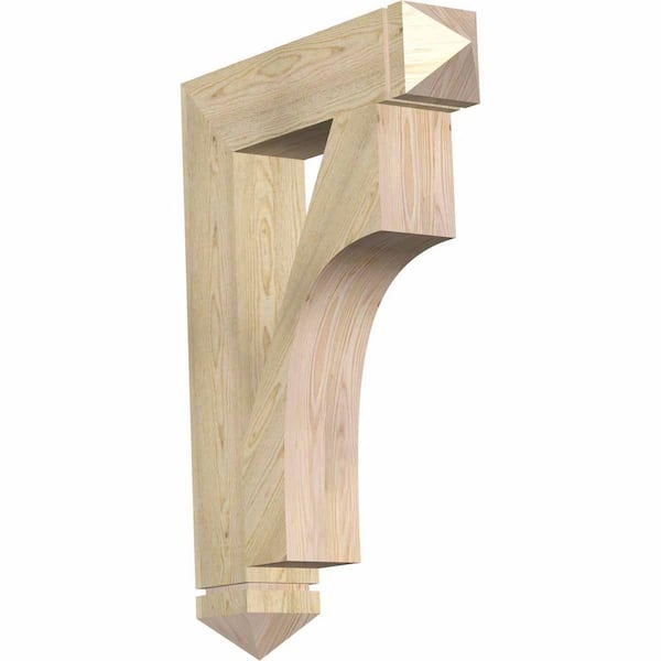 Ekena Millwork 6 in. x 40 in. x 28 in. Douglas Fir Westlake Arts and Crafts Rough Sawn Bracket