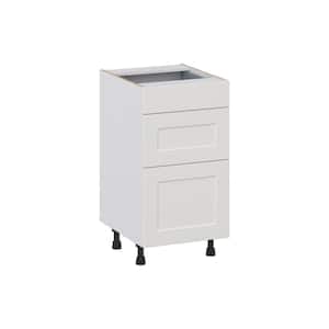 Littleton Painted Gray Recessed Assembled 18 in. W x 34.5 in. H x 21 in. D Vanity 3 Drawers Base Kitchen Cabinet