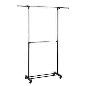 Silver Metal Clothes Rack 36.25 in. W x 73 in. H