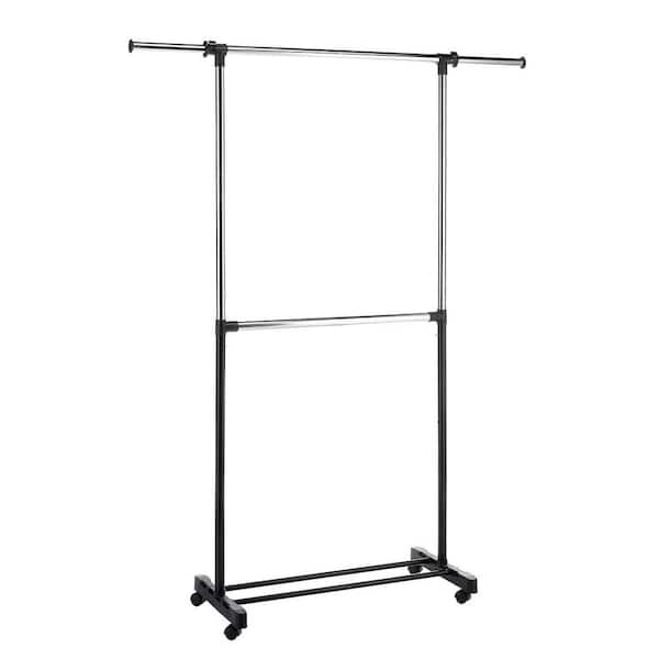 Whitmor Silver Metal Clothes Rack 36.25 in. W x 73 in. H