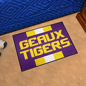 Louisiana State University Purple 19 in. x 30 in. Starter Mat Accent Rug