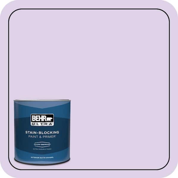 BEHR ULTRA 1 qt. #P570-1 Teary Eyed Extra Durable Satin Enamel Interior Paint & Primer