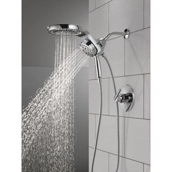 Trinsic In2ition 5-Spray Wall Mount Dual Shower Head and Handheld Shower Head 2.5 GPM in Chrome