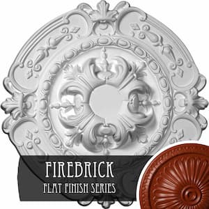 1-3/4 in. x 16-3/8 in. x 16-3/8 in. Polyurethane Southampton Ceiling Medallion, Firebrick