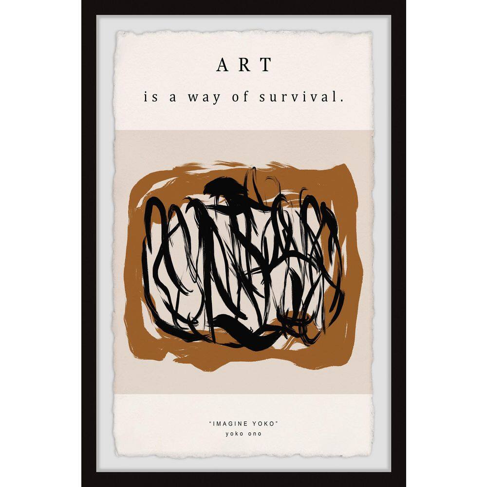 Imagine Yoko by Marmont Hill Framed Abstract Art Print 18 in. x 12 in.