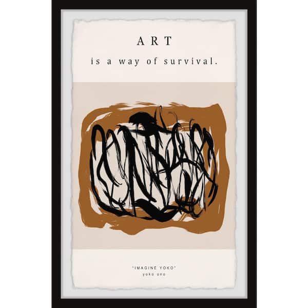 Unbranded Imagine Yoko by Marmont Hill Framed Abstract Art Print 24 in. x 16 in.