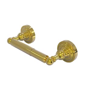 Dottingham Collection Double Post Toilet Paper Holder in Polished Brass