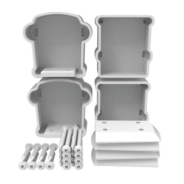 Barrette Outdoor Living Vinyl White Extra Bella Premier Series Bracket Rail Kit