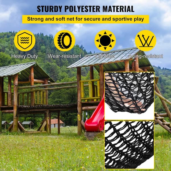 VEVOR Climbing Cargo Net, 10' x 8' Polyester Material, Playground