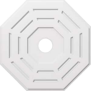1 in. P X 12-3/4 in. C X 32 in. OD X 5 in. ID Westin Architectural Grade PVC Contemporary Ceiling Medallion