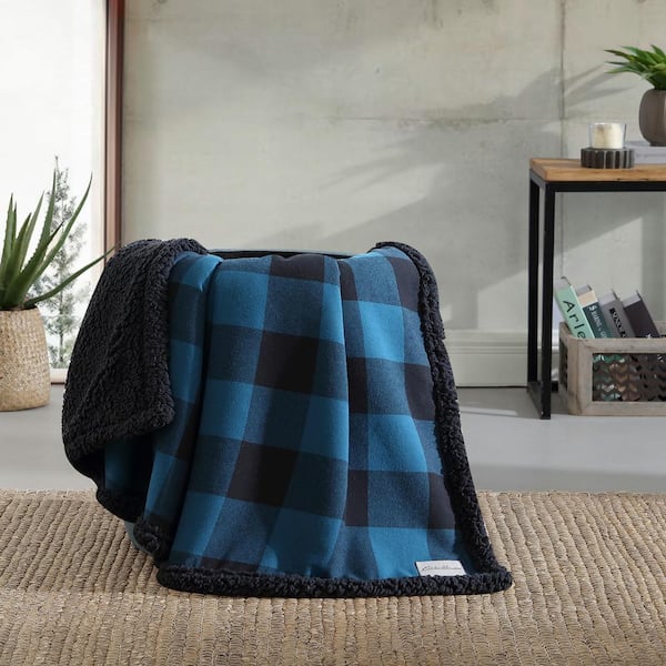 Eddie bauer cabin plaid sherpa throw sale