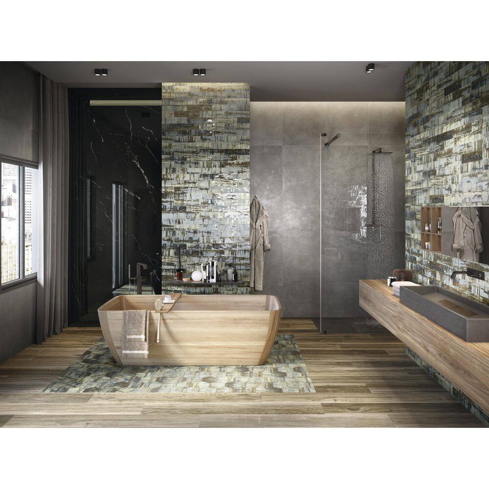 Respect Green and Blue Glazed Porcelain Subway Tile