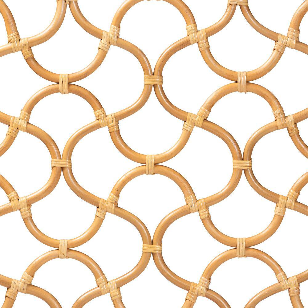 Kalcya Honey Brown Natural Rattan Queen Size Standalone Headboard