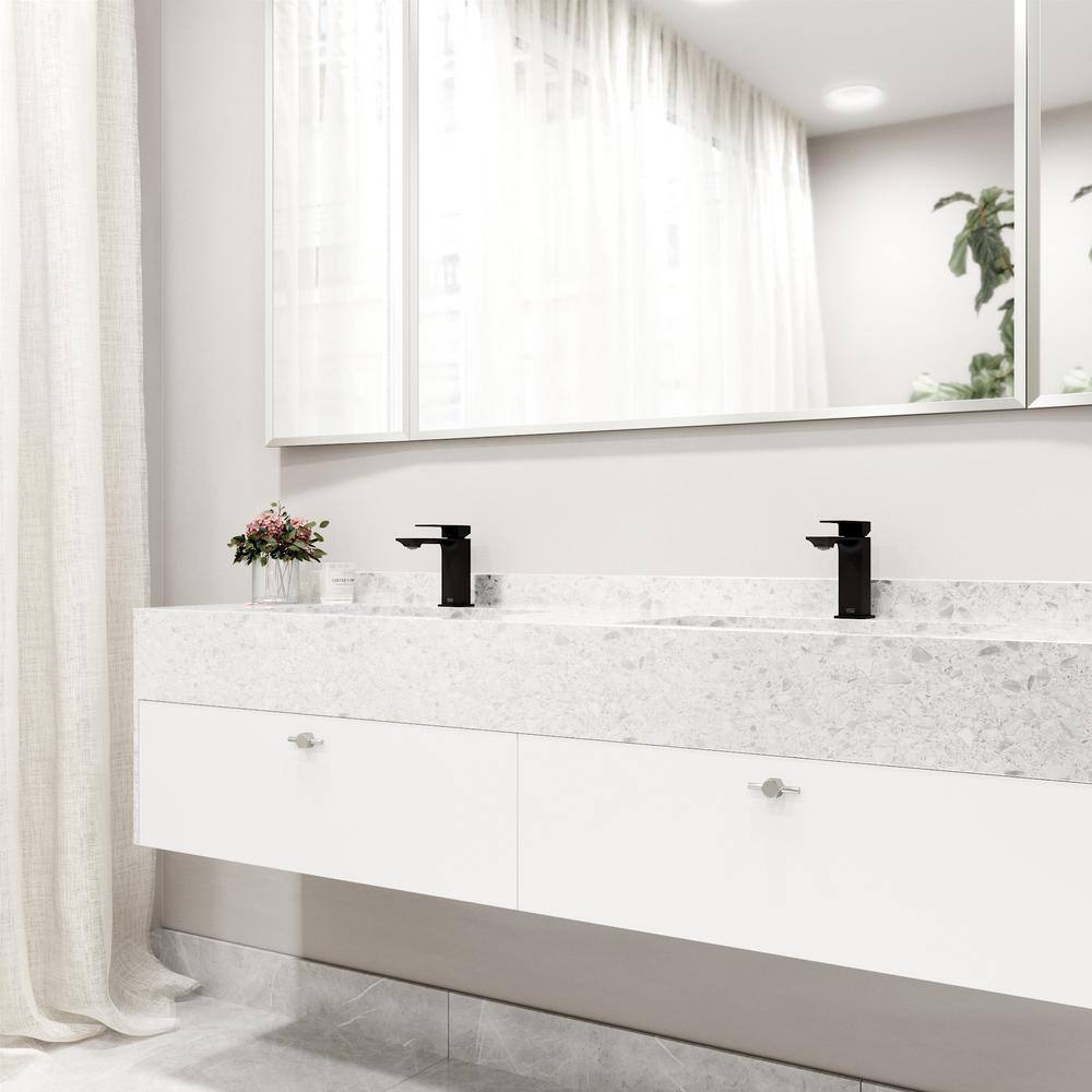Dunn Matte Black Single Handle Bathroom Faucet