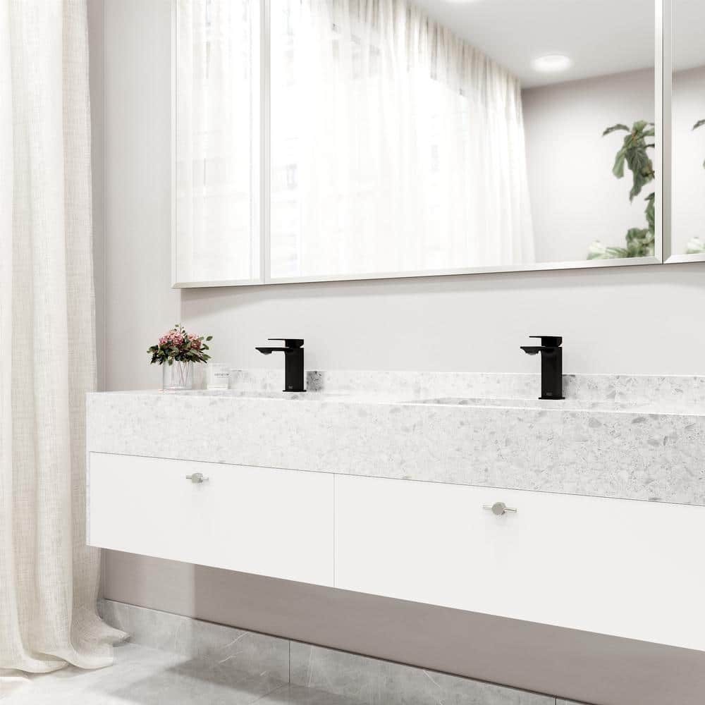 Dunn Matte Black Single Handle Bathroom Faucet