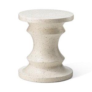 18.25 in.H Multi-functional MGO Faux Terrazzo Chess Garden Stool or Planter Stand or Accent Table Kits and Accessories