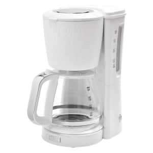 Starbeck 1.5 l 10 Cup Drip Coffee Maker with Textured PP/ABS Body and Glass Coffee Carafe, Bright White