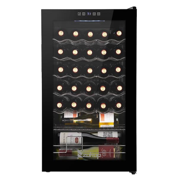 Karl home 17 in. 34-bottle Compressor Freestanding Wine Cooler ...