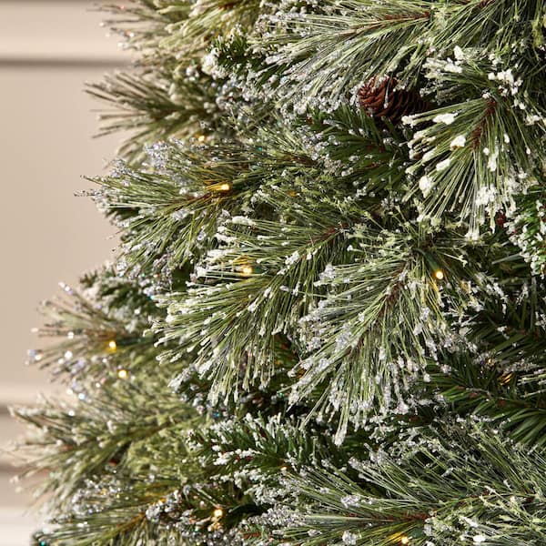 Home Accents Holiday 7.5 Foot Sparkling Amelia Pine LED Pre-Lit Tree ...