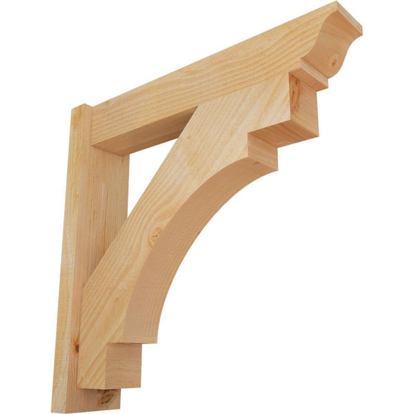 Ekena Millwork 6 in. x 28 in. x 28 in. Douglas Fir Merced Traditional Rough Sawn Outlooker