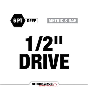 SHOCKWAVE Impact-Duty 1/2 in. Drive Deep SAE & Metric Lug Nut Impact Socket Set (9-Piece)
