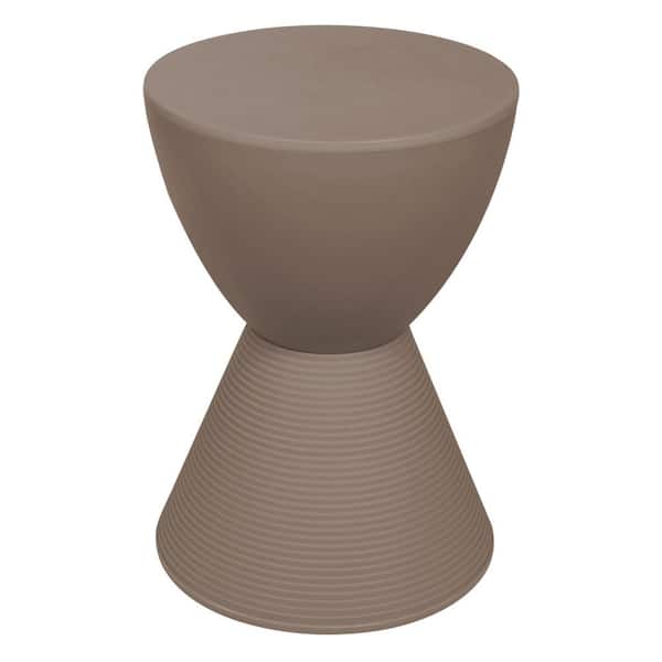 Leisuremod Boyd 11.75 in. W Tuape Modern Round Plastic Accent Contemporary Lightweight Side End Table