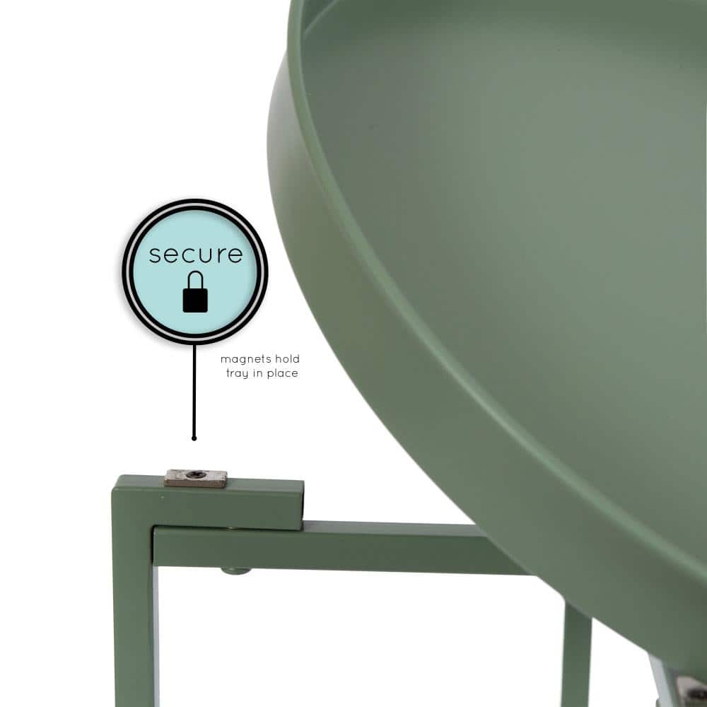 Celia Green Metal Foldable Tray Accent Table