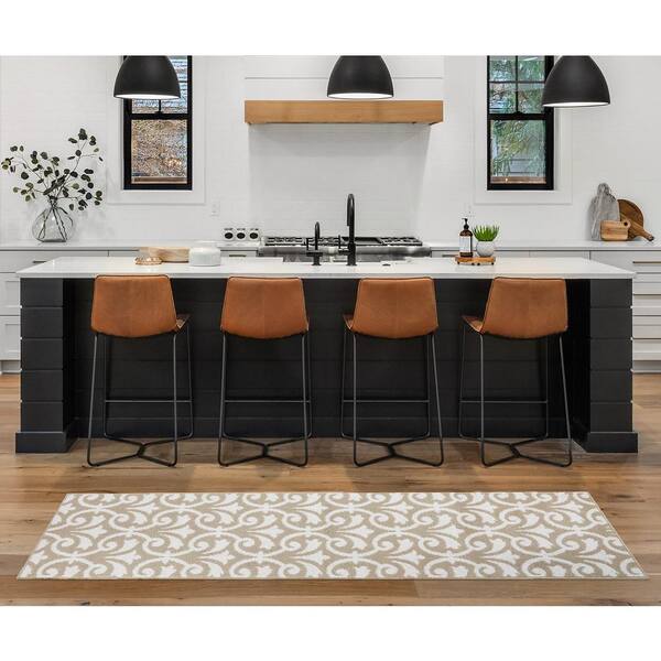 Kitchen Rugs and Mats, Washable Non-Skid Kitchen Mats for Floor, Large  Runner Rugs for Kitchen Floor, Front of Sink, Hallway, Laundry Room (Beige