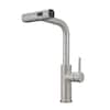 Unbranded Single Handle Pull-Down Sprayer Kitchen Faucet with Waterfall in Brushed Nickel B-C056N