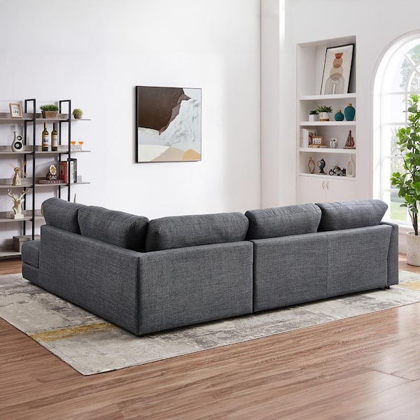 Ashcroft Furniture Co Glenville 108 in. Square Arm 2-piece High