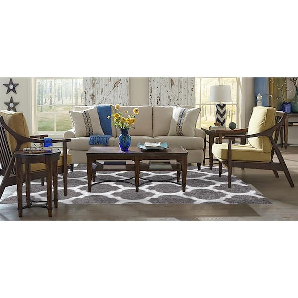 StyleWell Seyward 8 ft. x 10 ft. Titanium Trellis Shag Area Rug