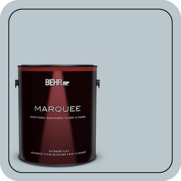 BEHR MARQUEE 1 gal. #N480-2 Flowing Breeze Flat Exterior Paint & Primer