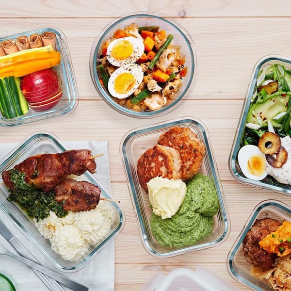 30 Pieces Gray Airtight Glass Food Storage Containers with Snap Locking Lids Microwave, Oven, Freezer and Dishwasher