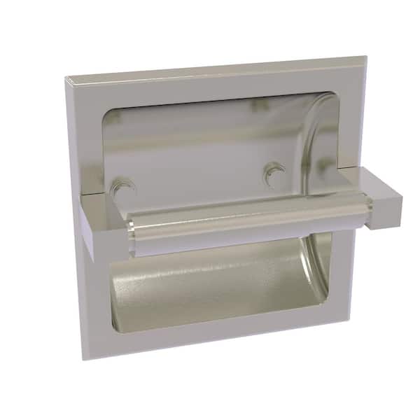 Allied Brass Montero Collection Recessed Toilet Paper Holder in Satin Nickel
