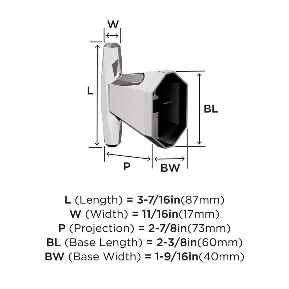 St. Vincent Chrome Single Prong Robe Hook