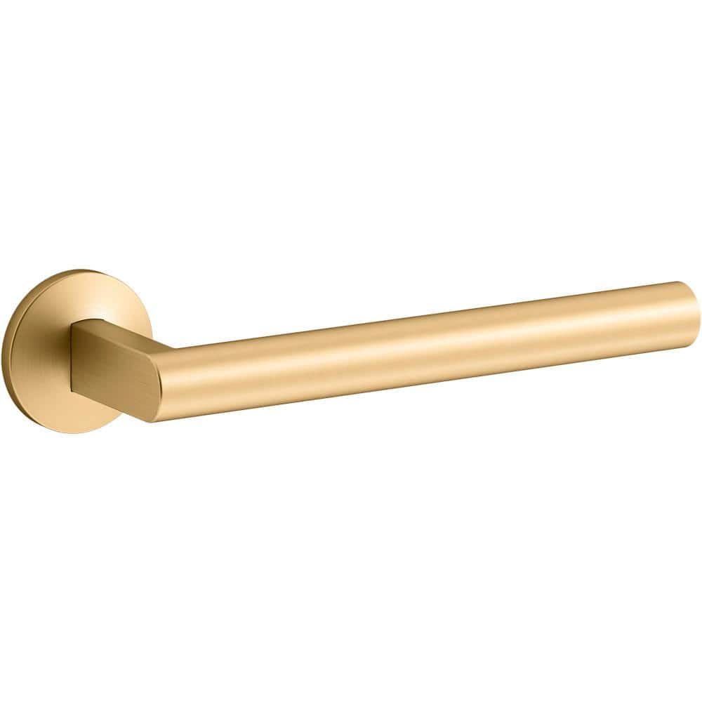 Vibrant Brushed Brass Wall Mounted Towel Arm