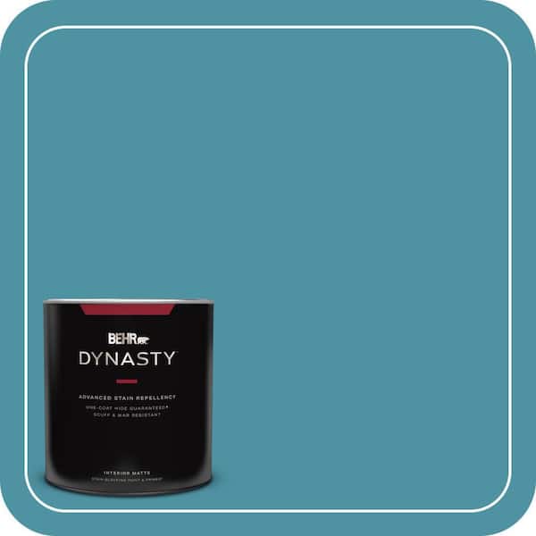 1 qt. #530D-6 Teal Bayou Matte Interior Stain-Blocking Paint and Primer