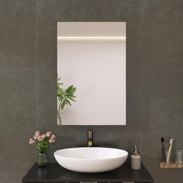 Staykiwi 20 in. W x 30 in. H Rectangular Aluminum Medicine Cabinet with Mirror