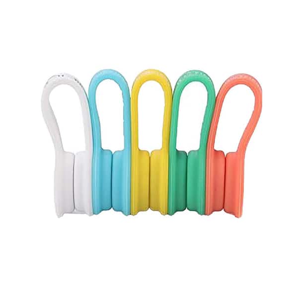 Lukyamzn Cable Organizers Magnetic Clips Earbuds Cords Winder Bookmark Fridge Magnets USB Manager Assorted Colors 5 Pack