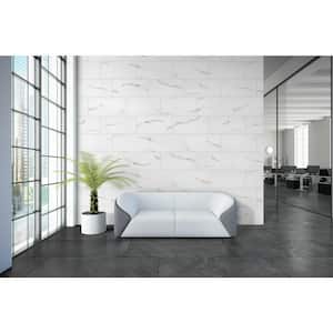 Aria Bianco 12 in. x 24 in. Polished Porcelain Floor and Wall Tile (16 sq. ft. / case)