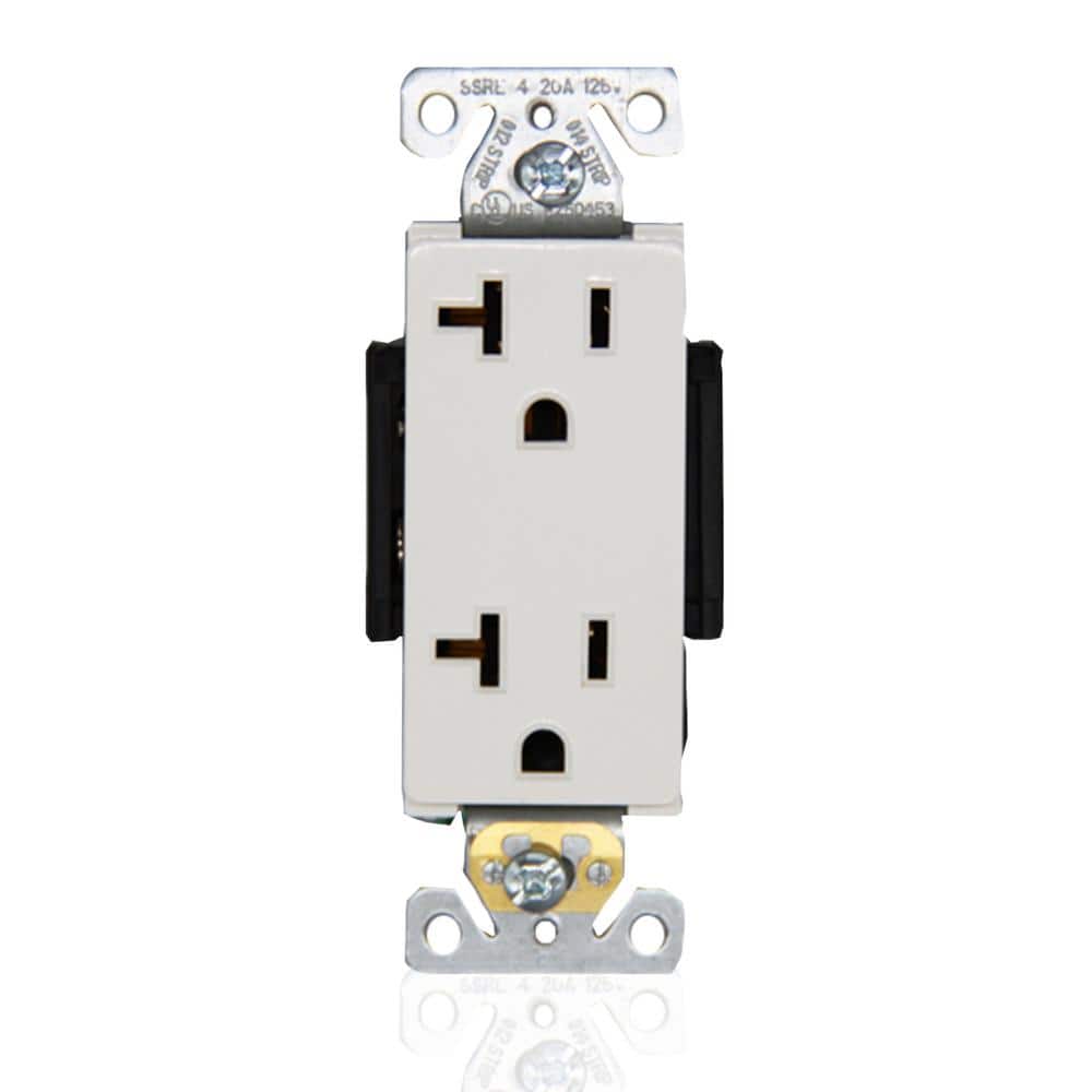 Faith 10-Pack White Thermoplastic Duplex Receptacle Outlets