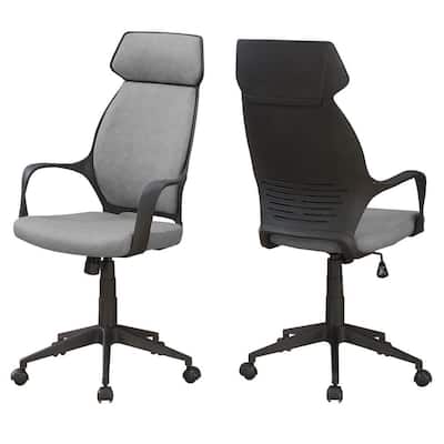 Jasmine 1-Piece Grey and Black Office Chair