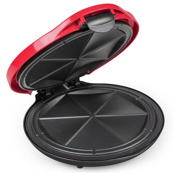 Taco Tuesday 6 Wedge Electric Quesadilla Maker With Extra Stuffing Latch 5  x 9 12 x 11 Red - Office Depot